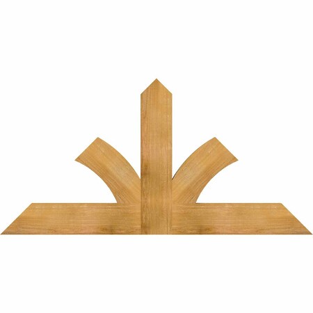 Ekena Millwork Richland Rough Sawn Timber Gable Bracket, Western Red Cedar, 60"W x 30"H x 2"D x 6"F, 12/12 Pitch GBW060X30X0206RIC00RWR